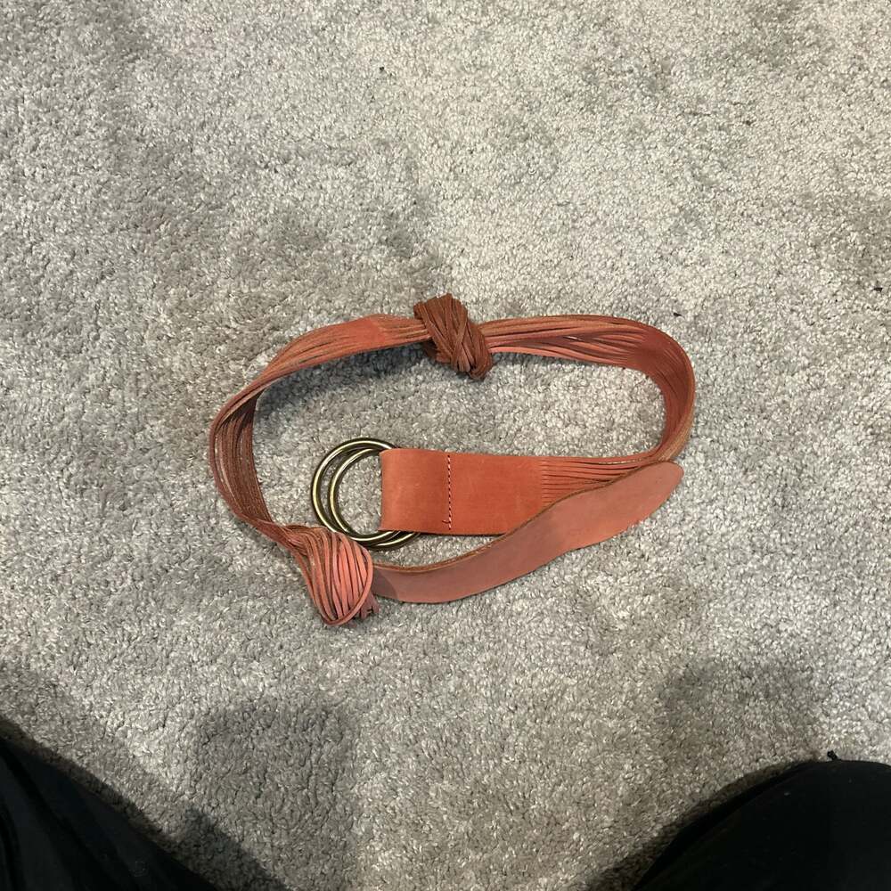 Anthropologie Tonya Multi-Strand Suede Double O-Ring Belt